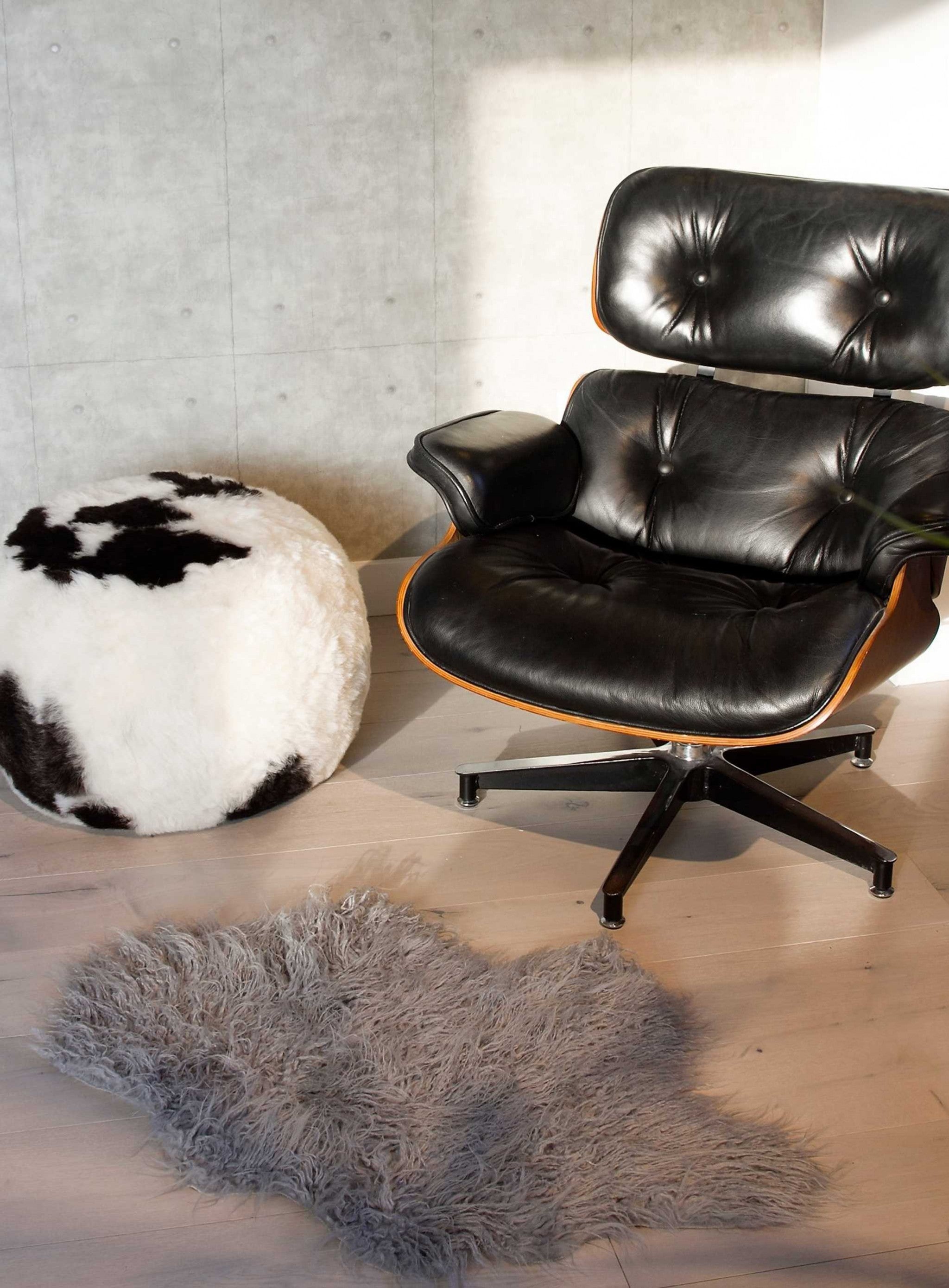 24" x 36" x 1.5" Sage Gray Sheepskin Faux Fur Single - Area Rug