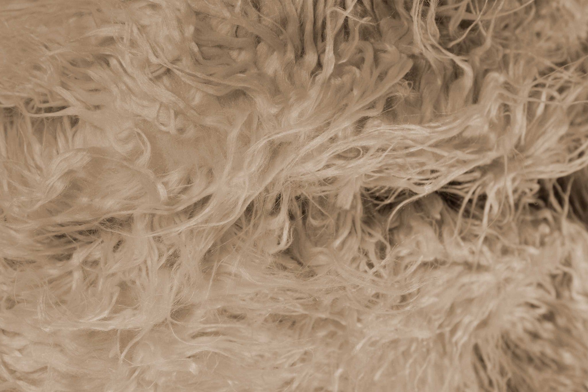 24" x 36" x 1.5" Tan Sheepskin Faux Fur Single - Area Rug