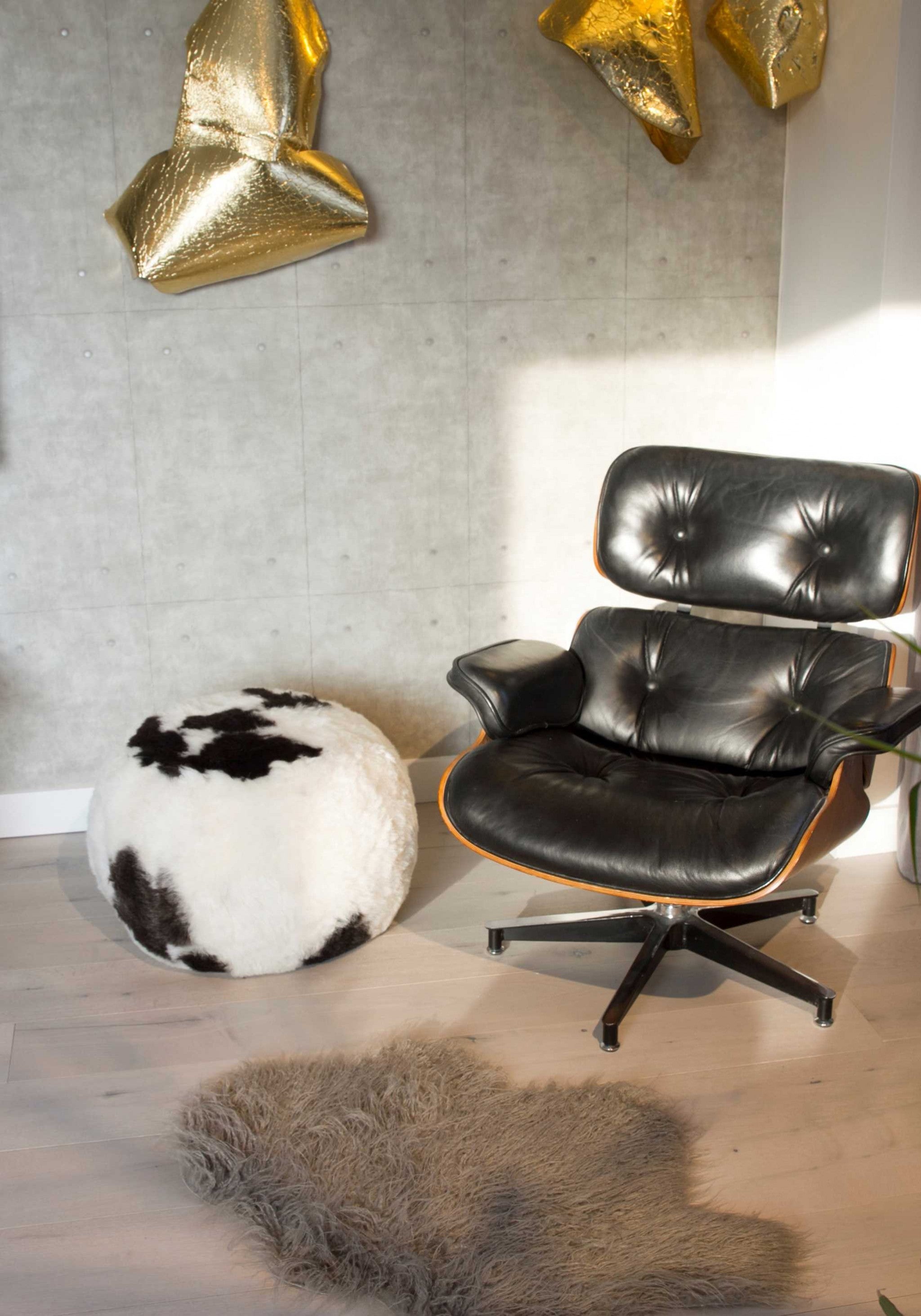 24" x 36" x 1.5" Tan Sheepskin Faux Fur Single - Area Rug