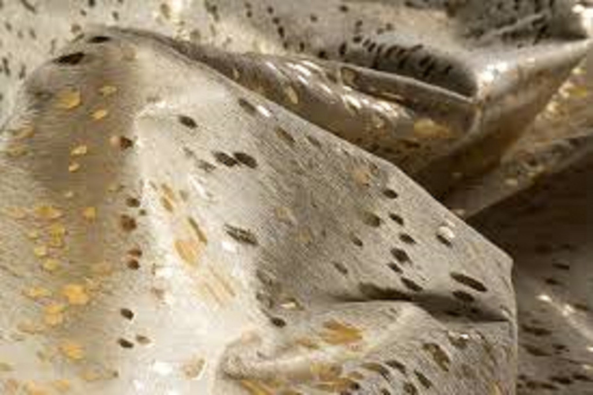 72" x 84" Natural and Gold, Cowhide - Area Rug