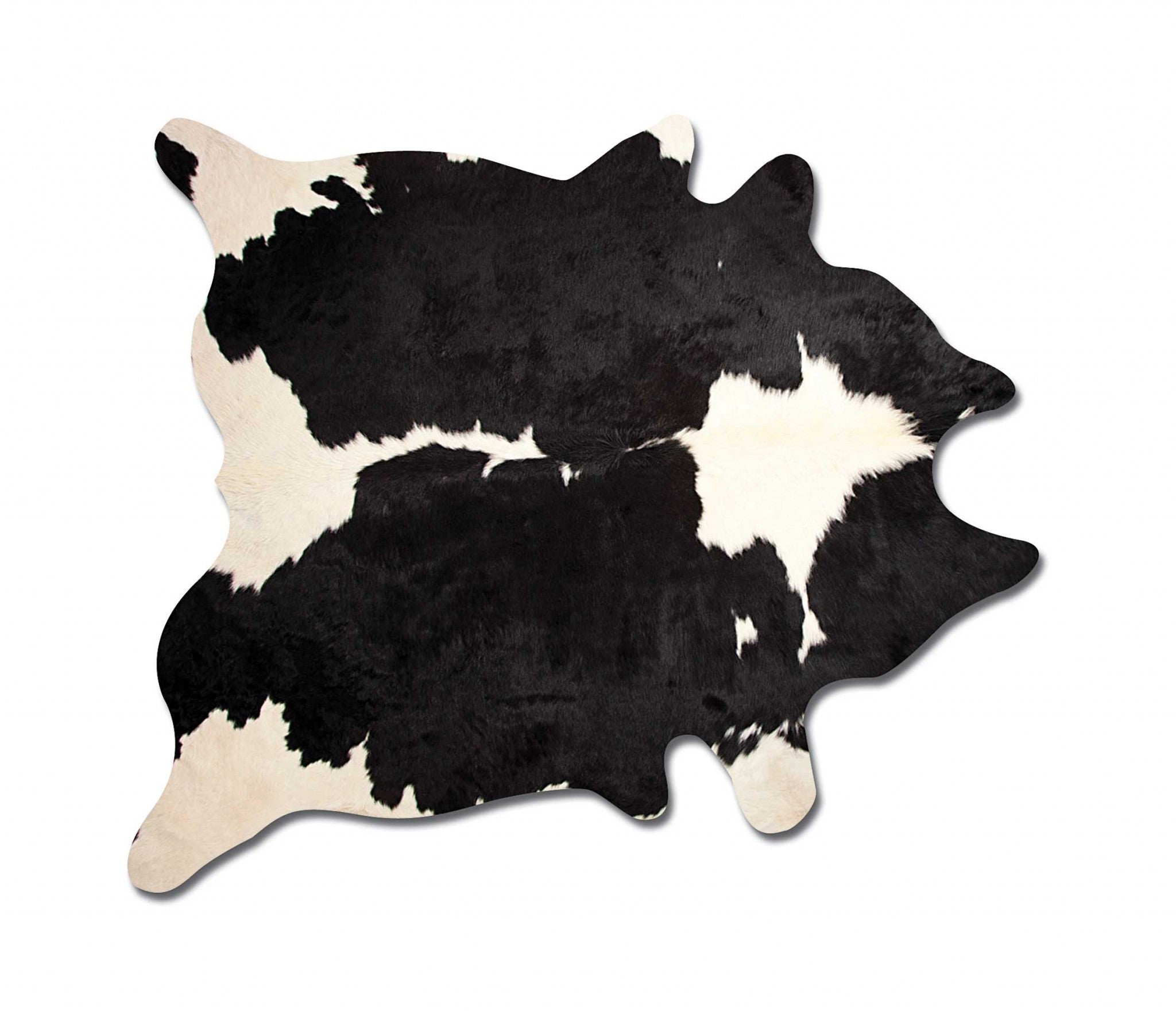 72" x 84" Black and White, Cowhide - Rug