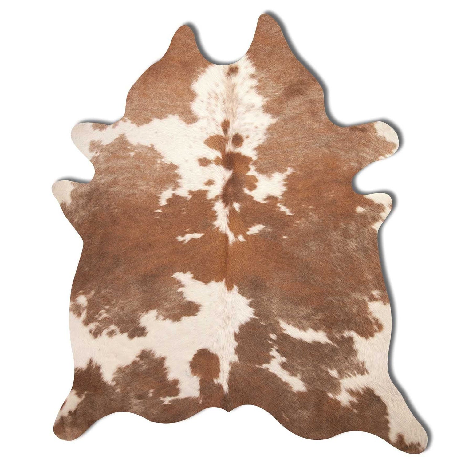 72" x 84" Brown and White, Cowhide - Rug