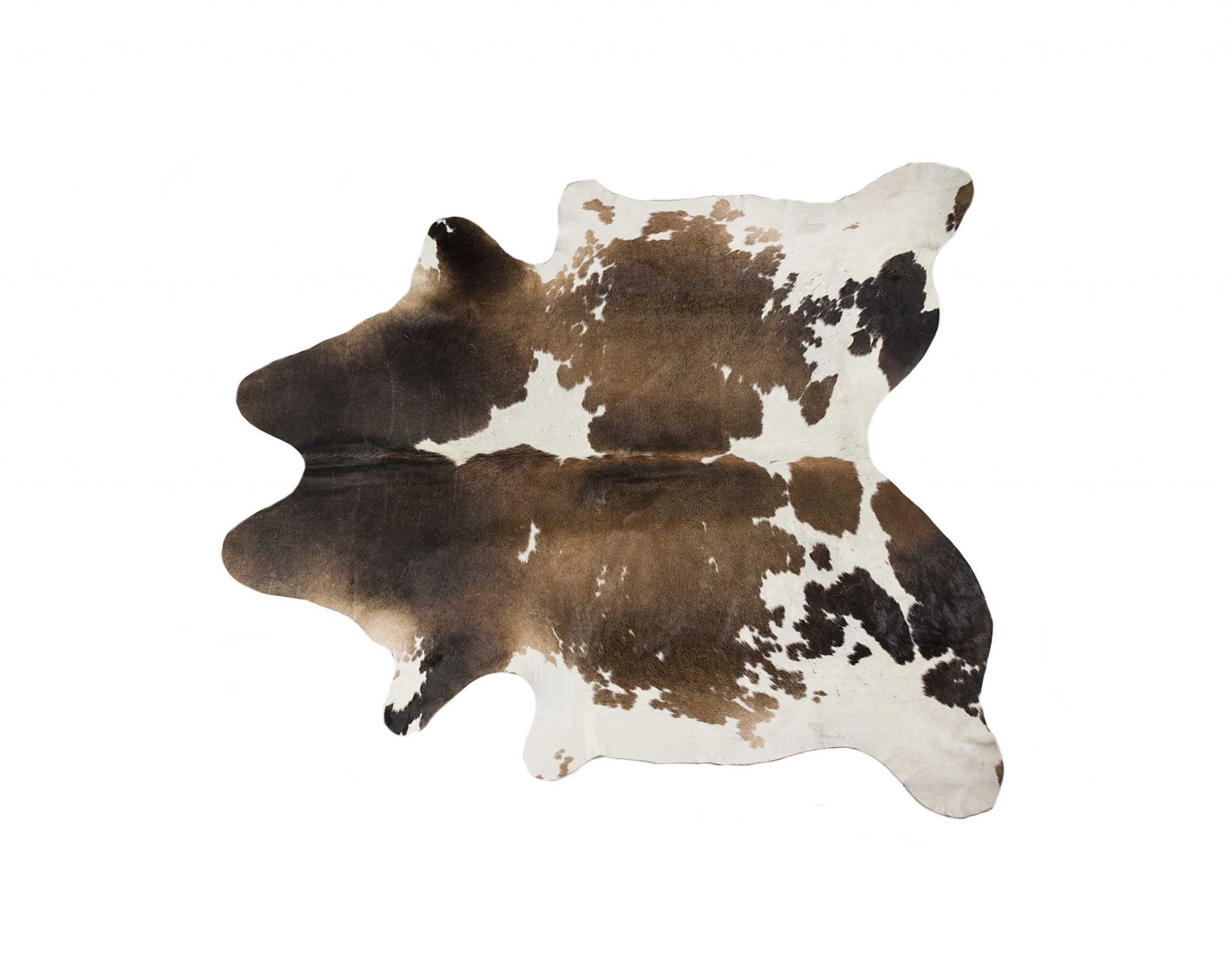 72" x 84" Taupe and White, Cowhide - Rug