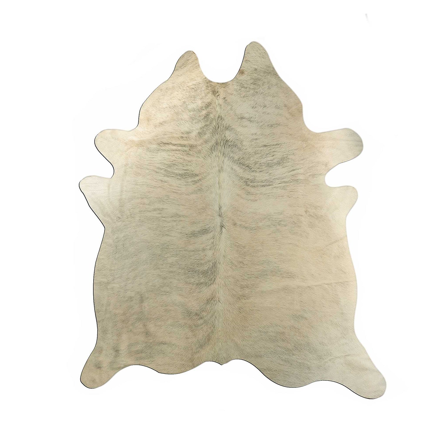 72" x 84" Light Taupe and Brown Exotic Cowhide  Rug