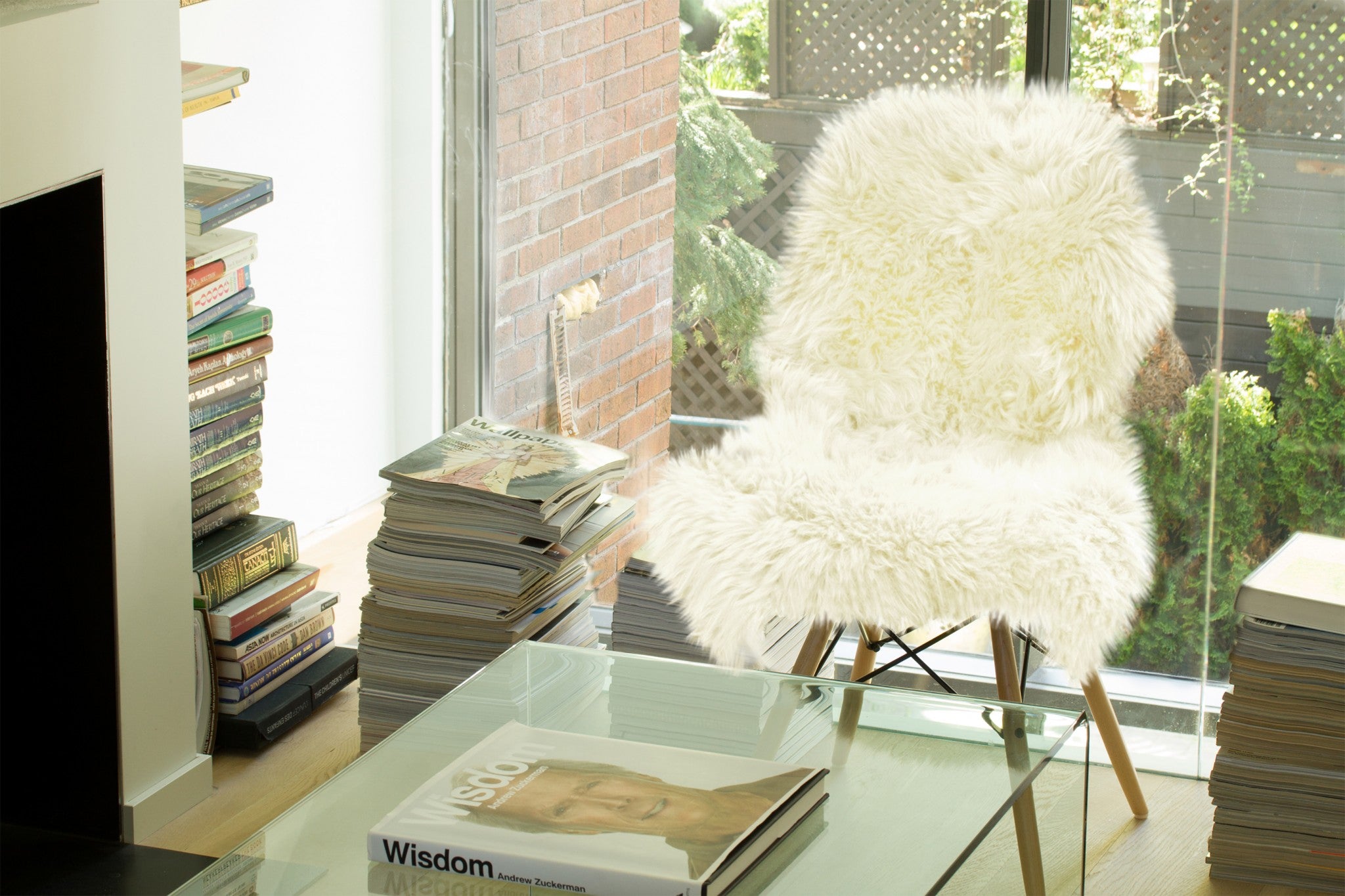 2' x 3'  Natural New Zealand Sheepskin Wool Area Rug in White