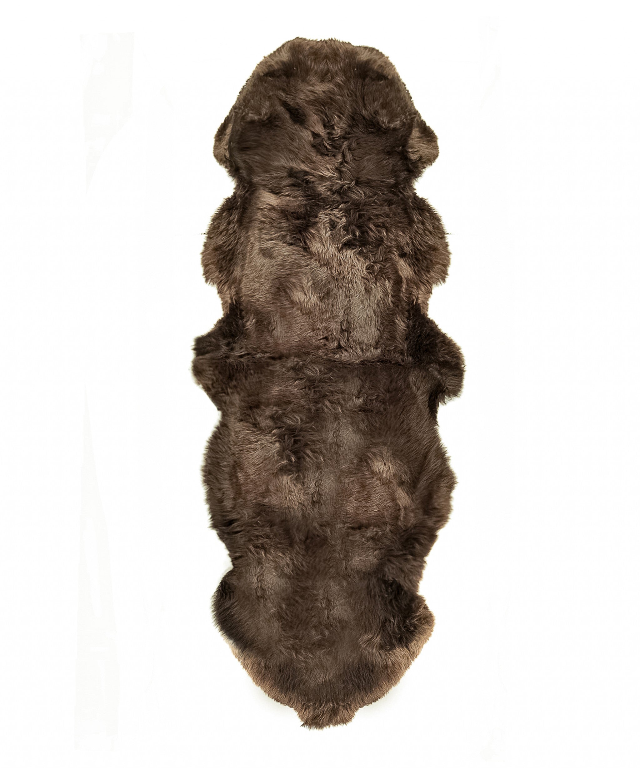 24" x 72" x 2" Chocolate, Double Sheepskin - Area Rug
