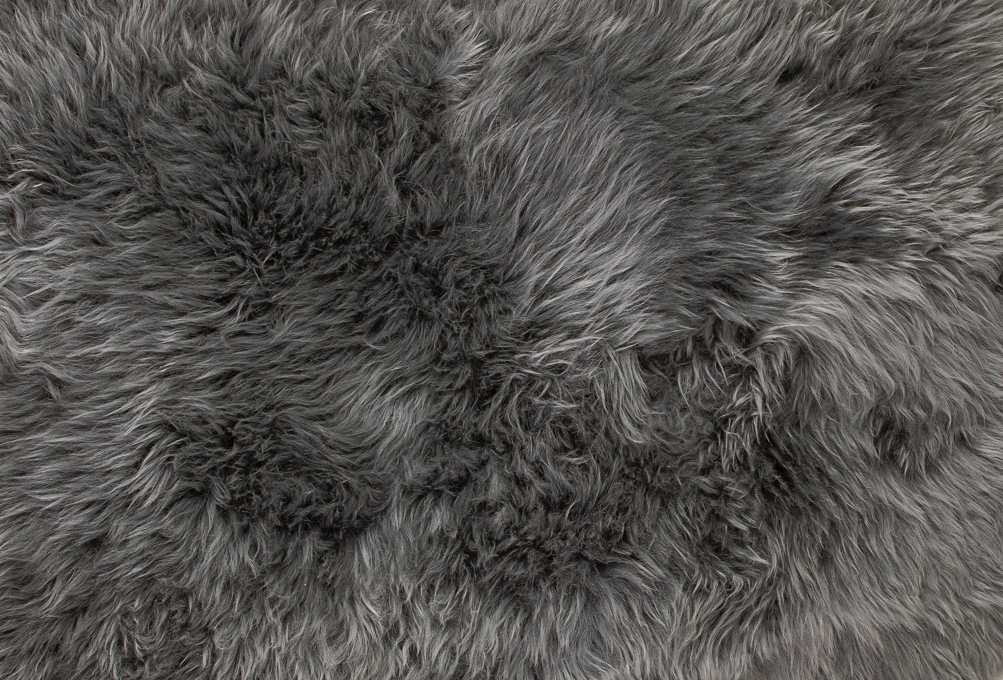 24" x 72" x 2" Gray, Double Sheepskin - Area Rug