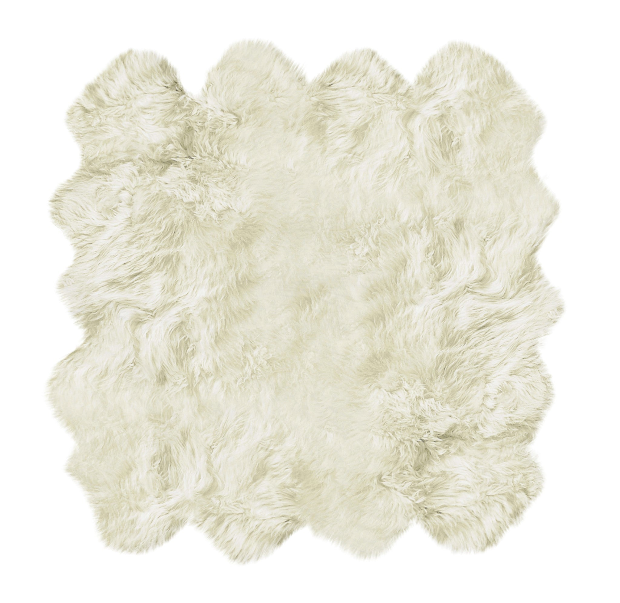 96" x 72" x 2" Natural Octo Sheepskin - Area Rug