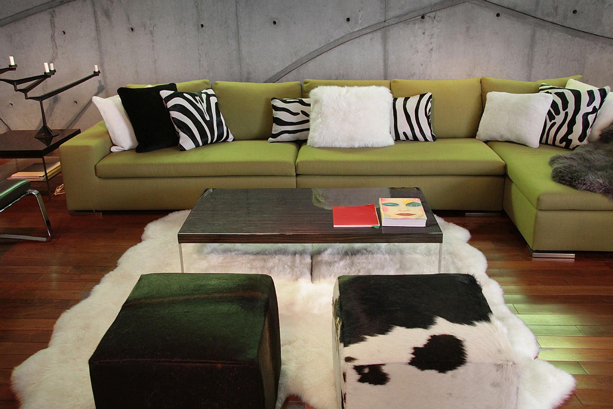 96" x 72" x 2" Natural Octo Sheepskin - Area Rug