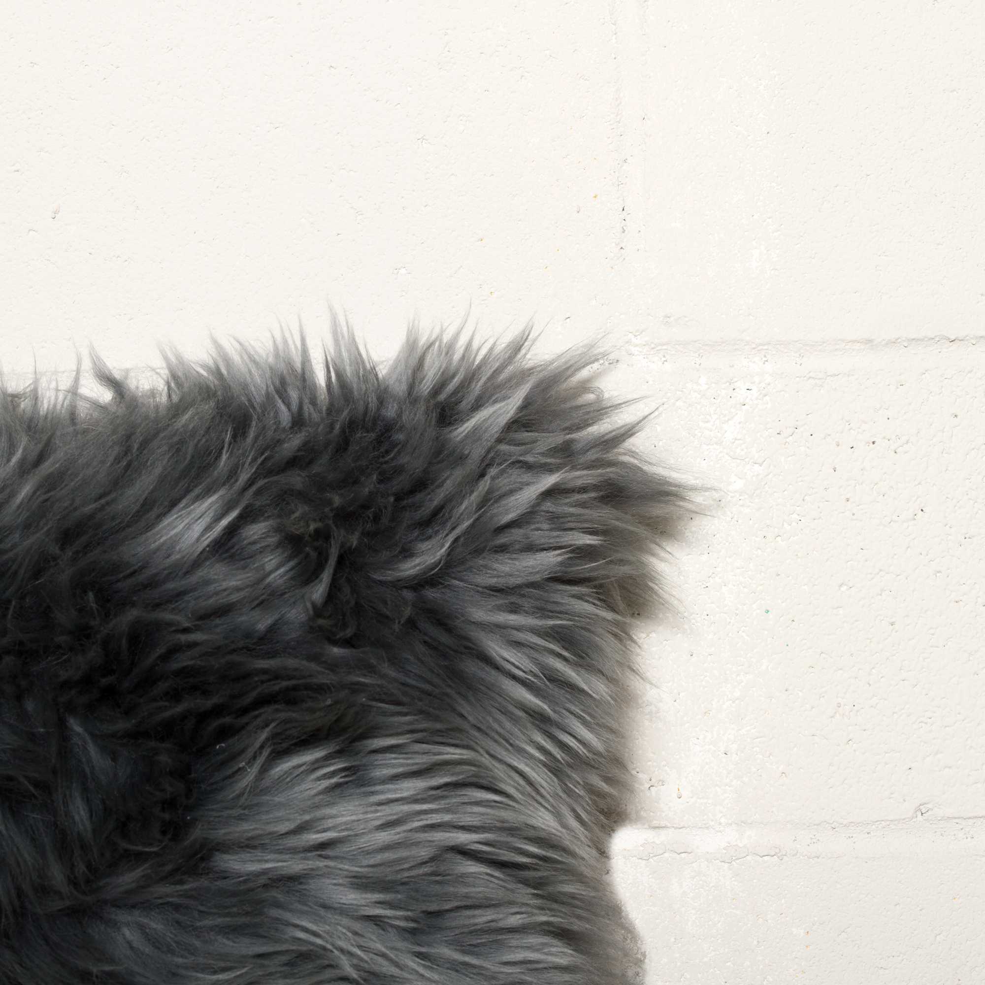 18" x 18" x 5" Gray Sheepskin - Pillow