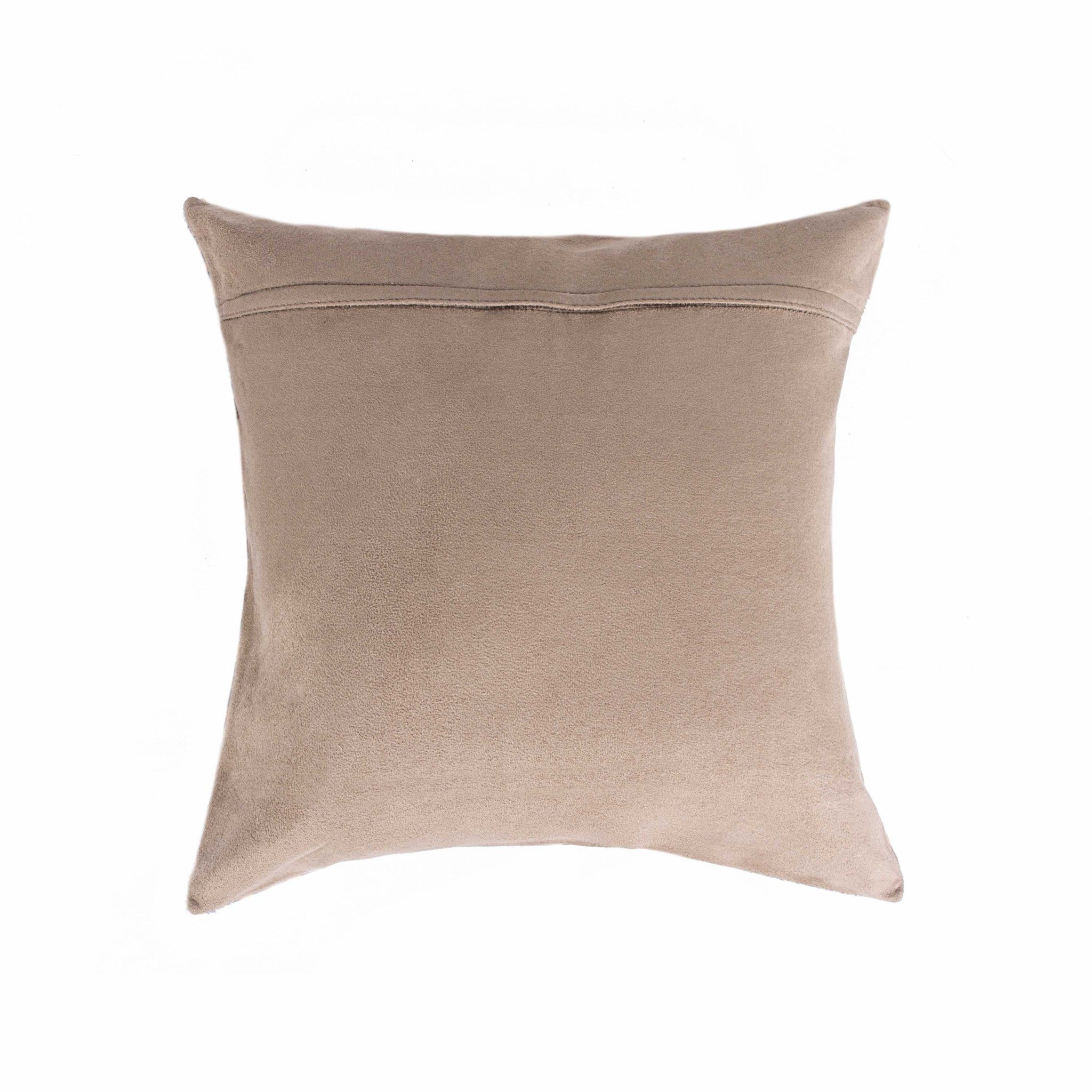 18" x 18" x 5"  Brown And White Cowhide - Pillow