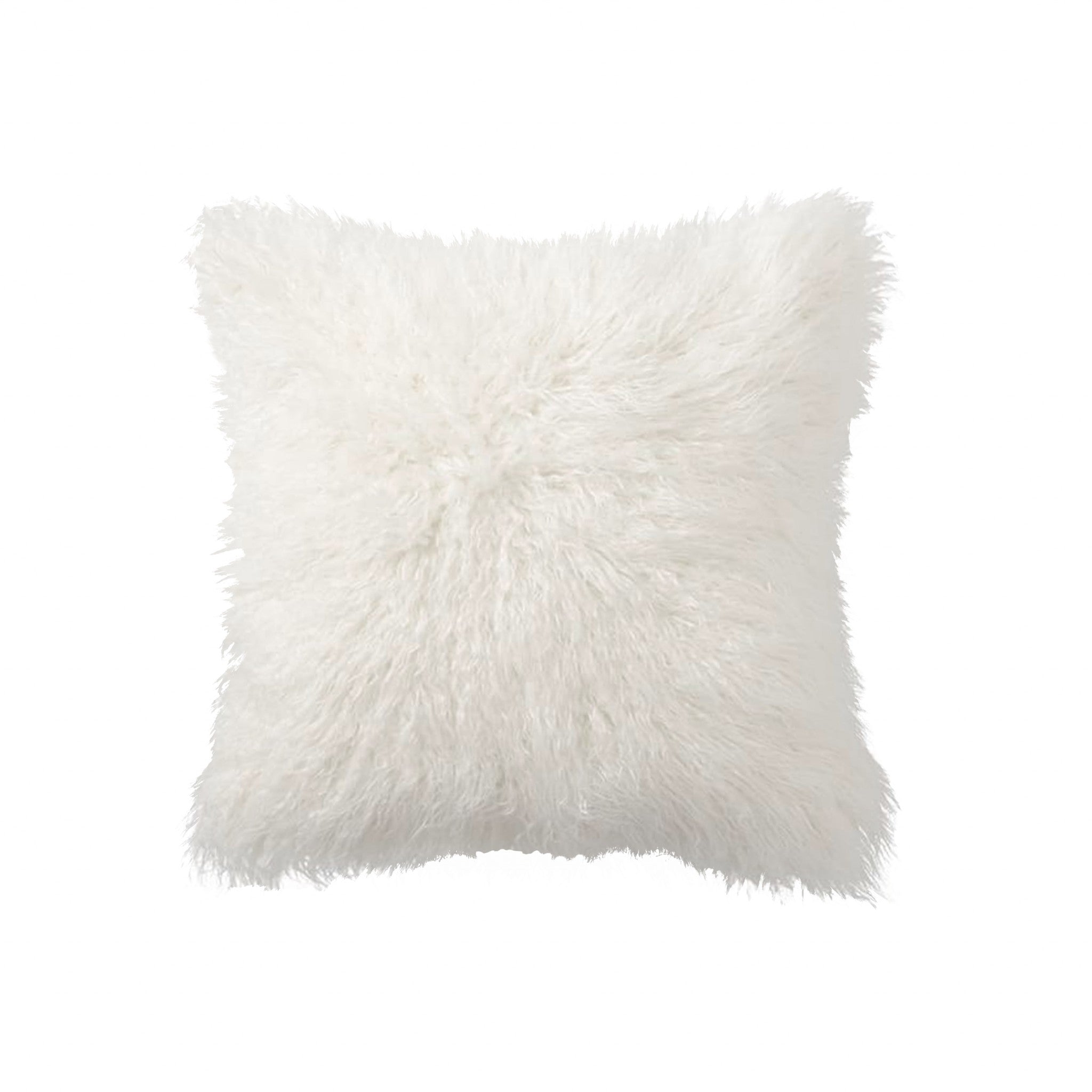 18" x 18" x 5" Off White Faux Fur - Pillow