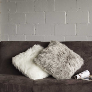 18" x 18" x 5" Off White Faux Fur - Pillow