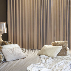 18" x 18" x 5" Tan Faux Fur - Pillow