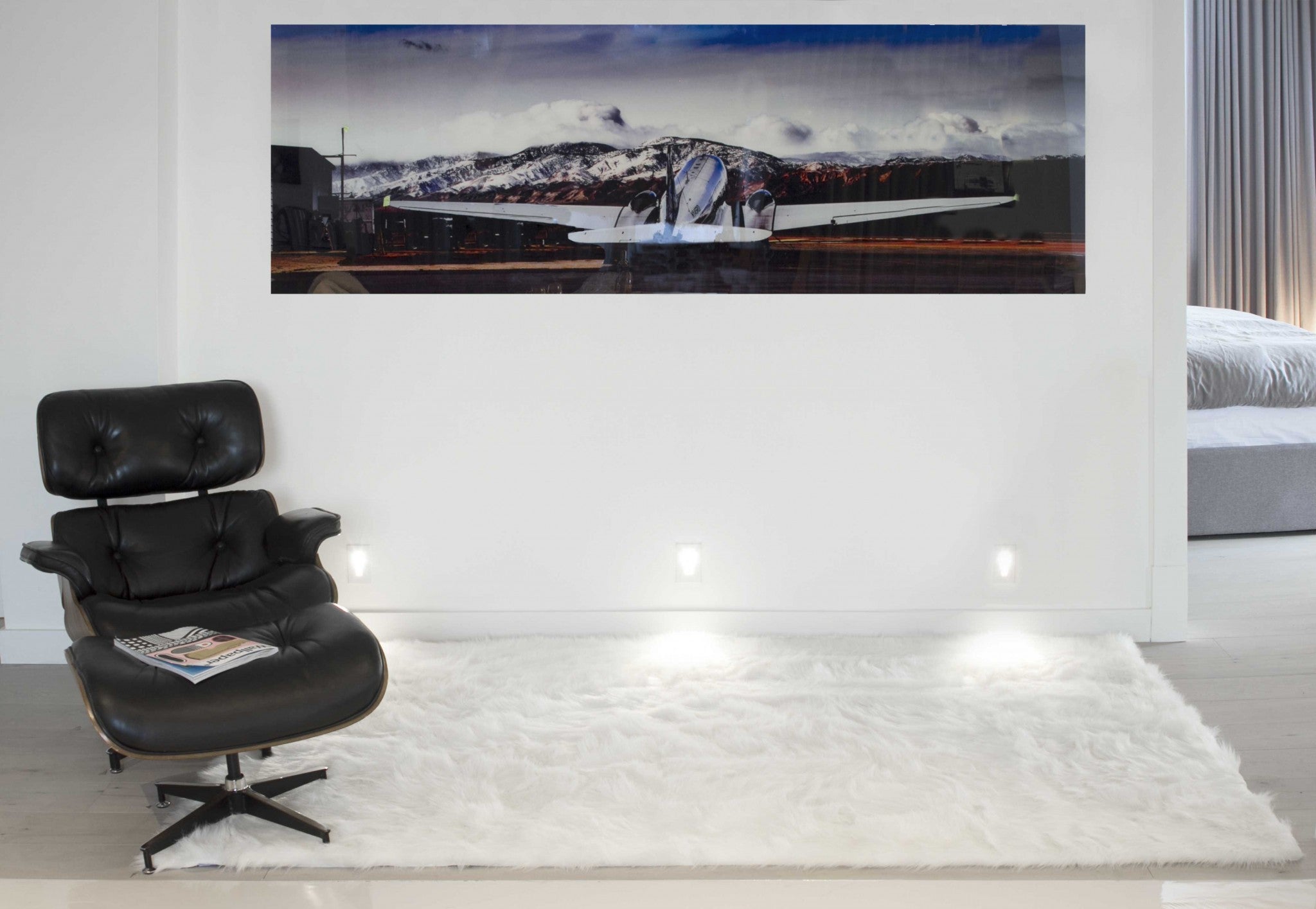 60" x 96" x 1.5" Off White, Faux Fur, Rectangular - Area Rug