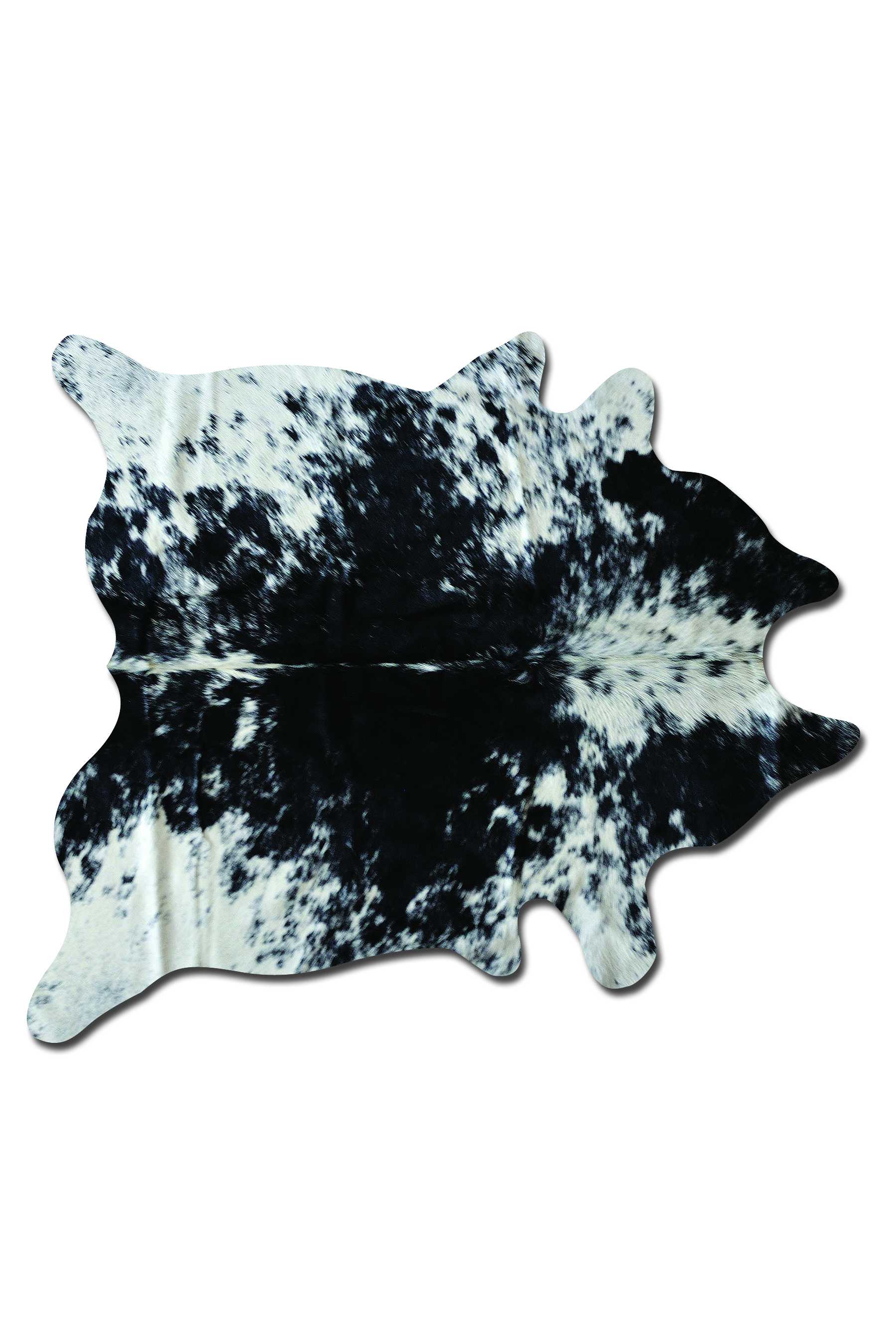 72" x 84" Salt & Pepper, Black/White, Cowhide - Rug