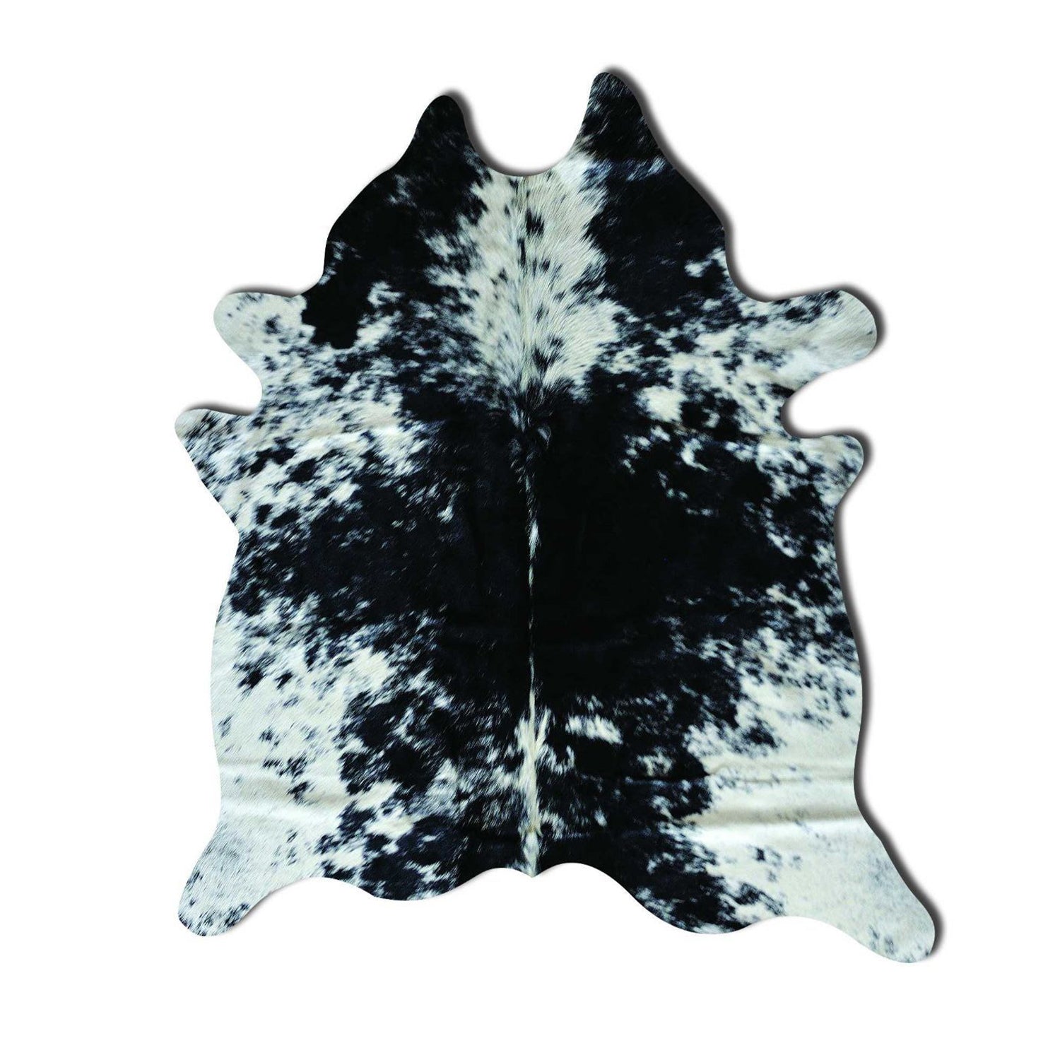 72" x 84" Salt & Pepper, Black/White, Cowhide - Rug