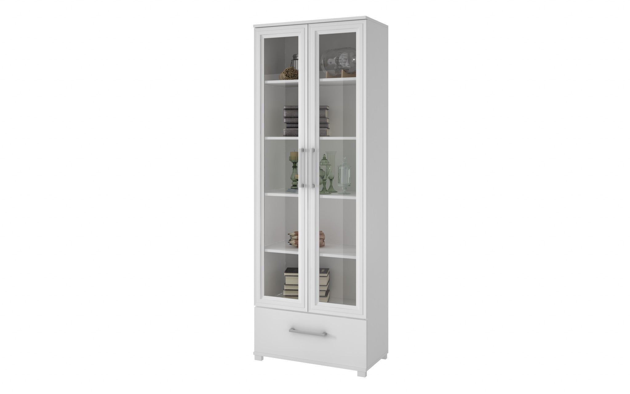 White Bookcase with 5 Shelves