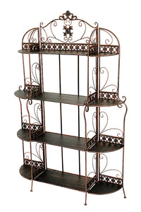 42" X 11" X 67" Blackened Copper Steel Standard  Shelf Bakers Rack