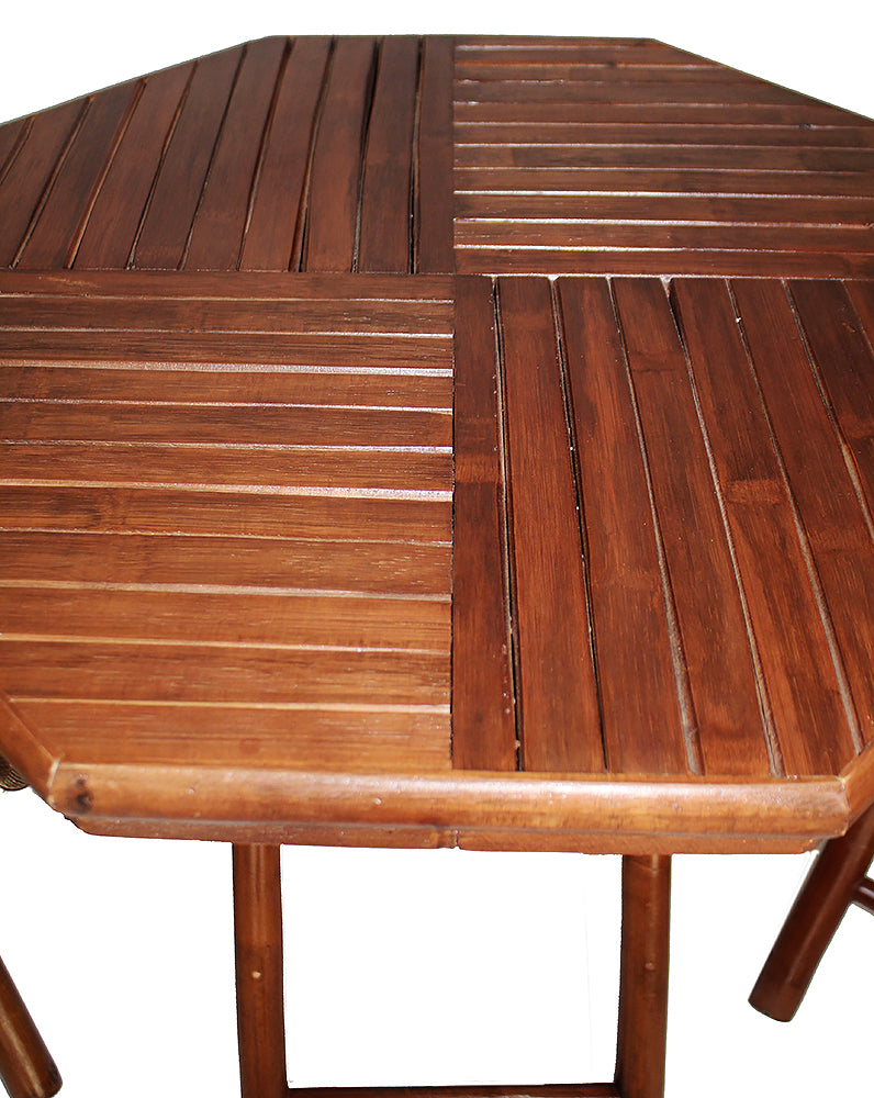 20" X 15" X 36" Brown Bamboo  Natural Water Hyacinth Bamboo Water Hyacinth and Bamboo set of  Chairs and a Table