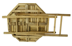 20" X 15" X 36" Natural Bamboo  Natural Water Hyacinth Bamboo Water Hyacinth and Bamboo set of  Chairs and a Table