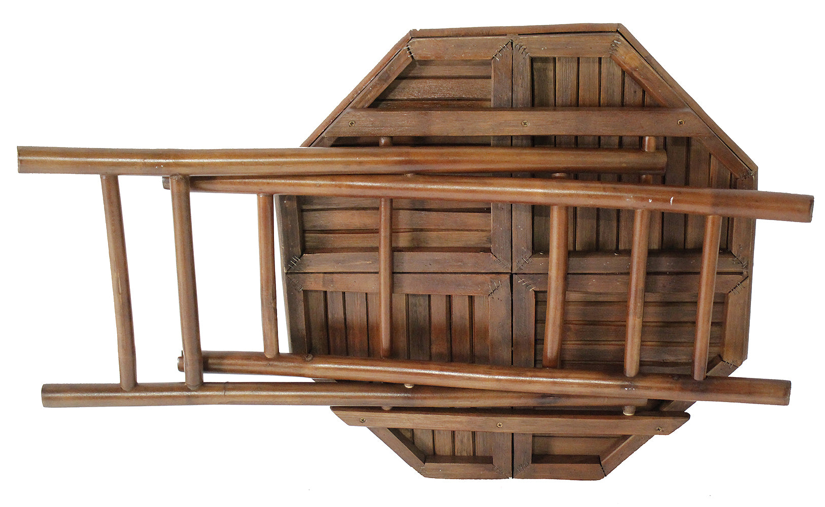 20" X 15" X 36" Brown Bamboo  Natural Sea Grass Bamboo Weave set of  Chairs and a Table