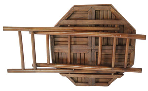 20" X 15" X 36" Brown Bamboo  Natural Sea Grass Bamboo Weave set of  Chairs and a Table