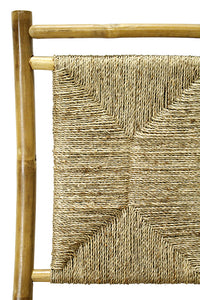20" X 15" X 36" Natural Bamboo  Natural Sea Grass Bamboo Weave set of  Chairs and a Table
