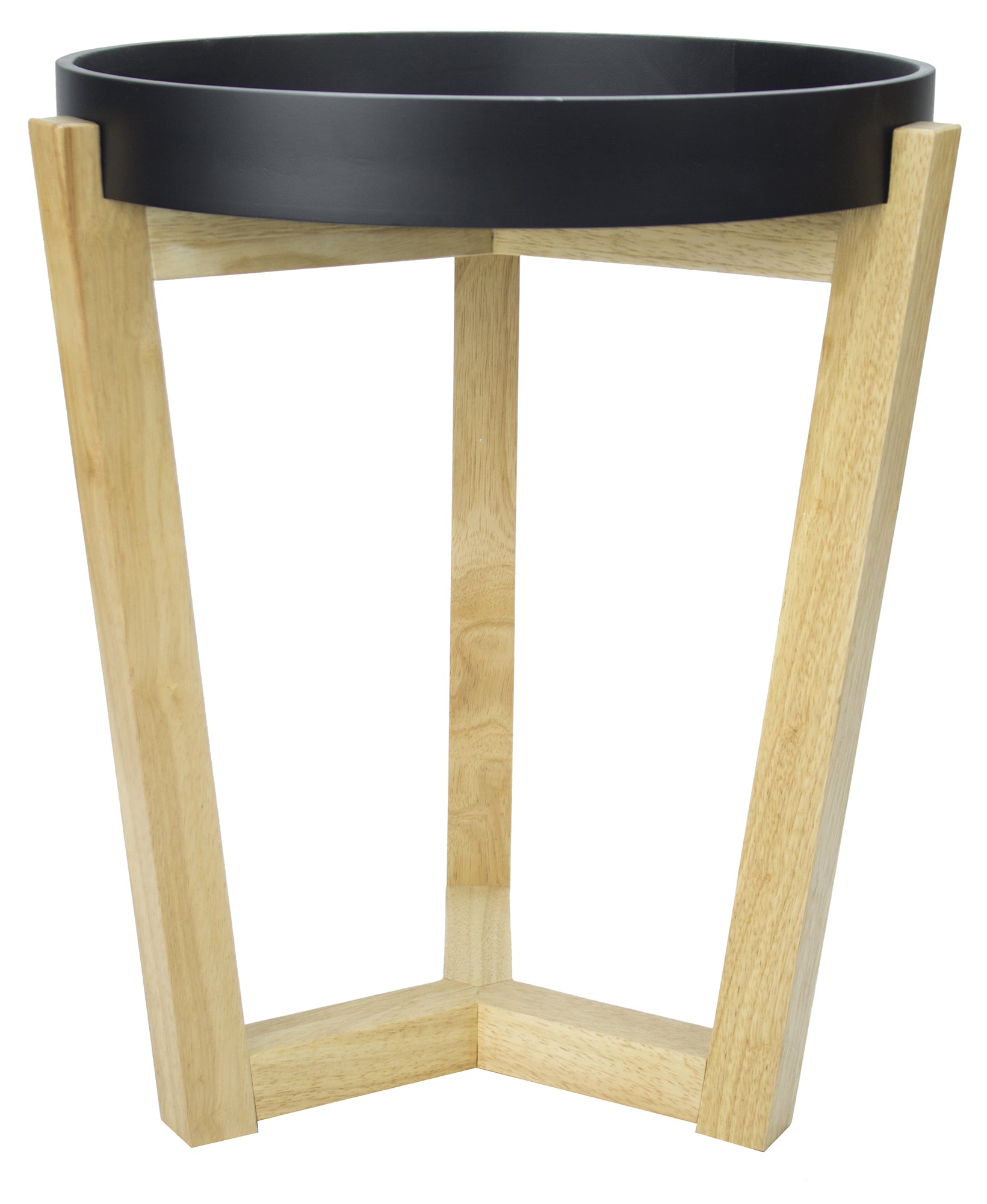 16" X 16" X 20" Black MDF  Wood End Table