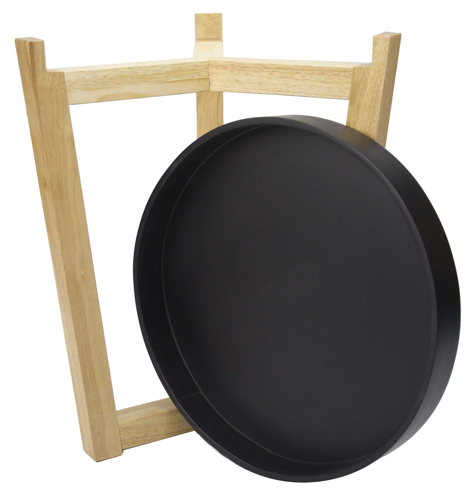 16" X 16" X 20" Black MDF  Wood End Table