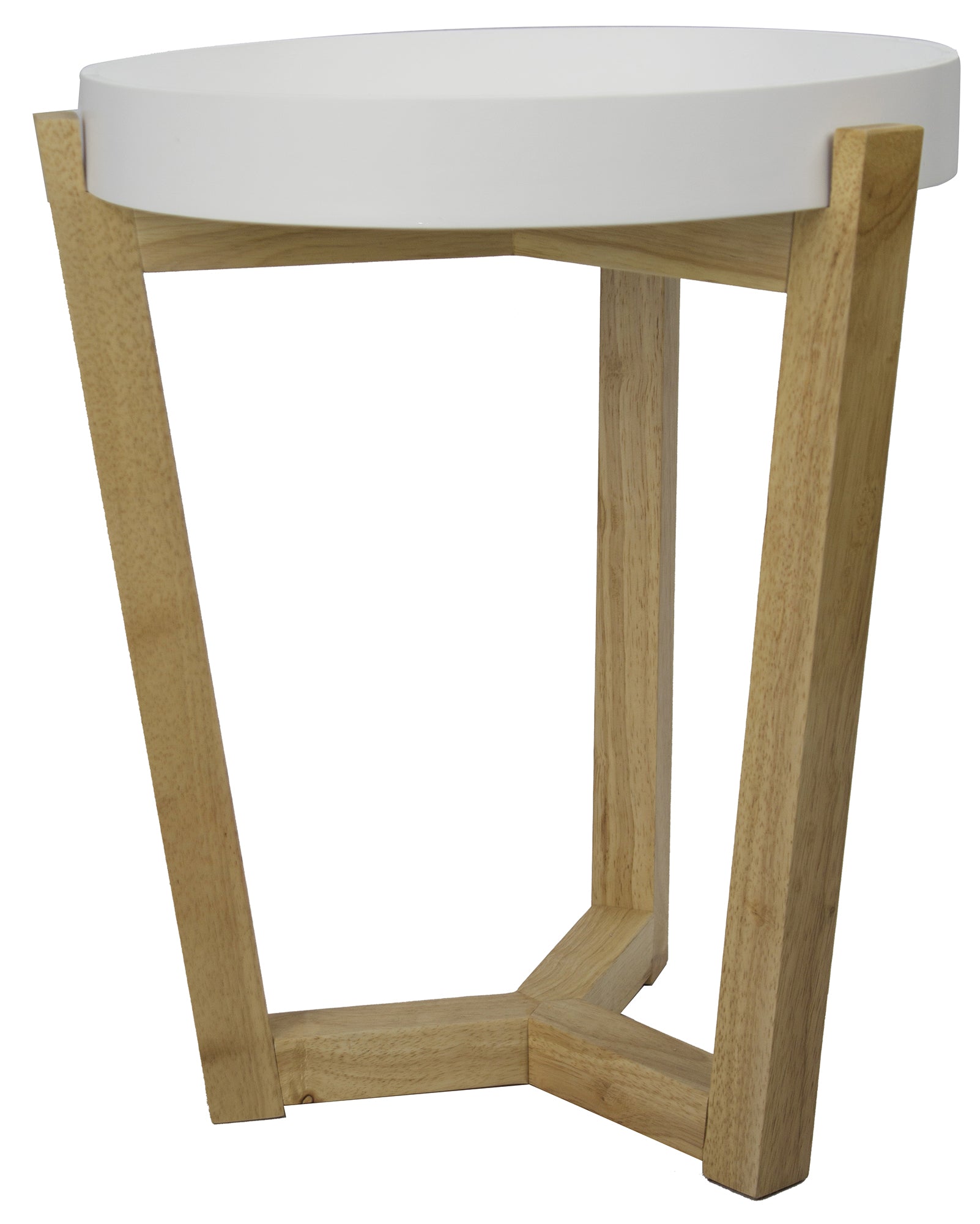 16" X 16" X 20" White MDF  Wood End Table