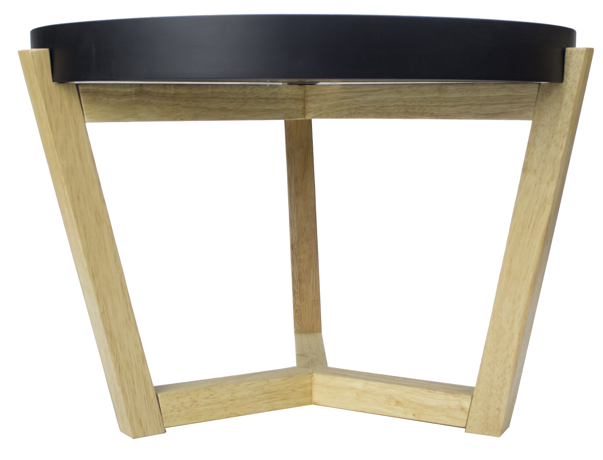 22" X 22" X 16" Black MDF  Wood Coffee Table