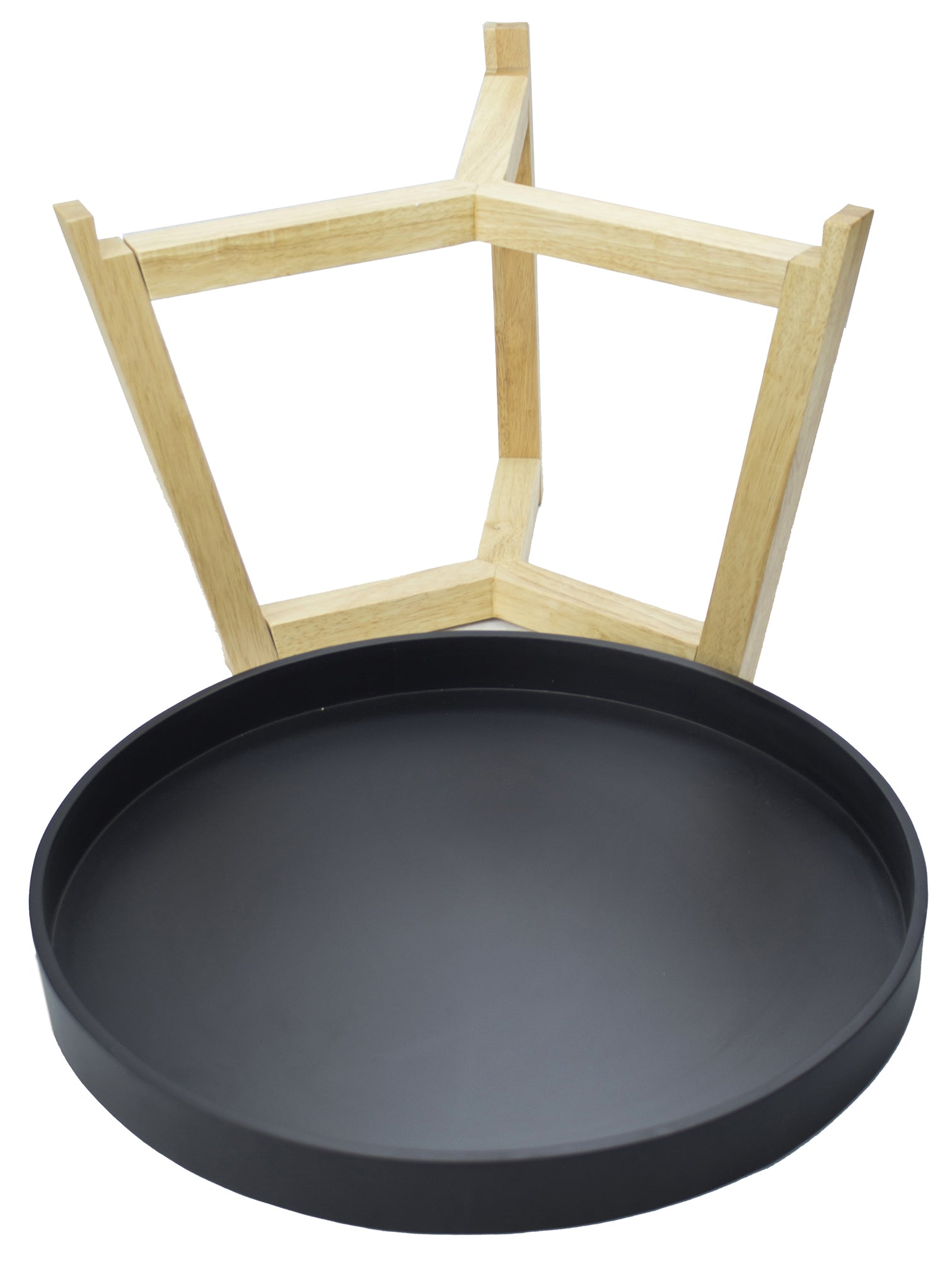 22" X 22" X 16" Black MDF  Wood Coffee Table