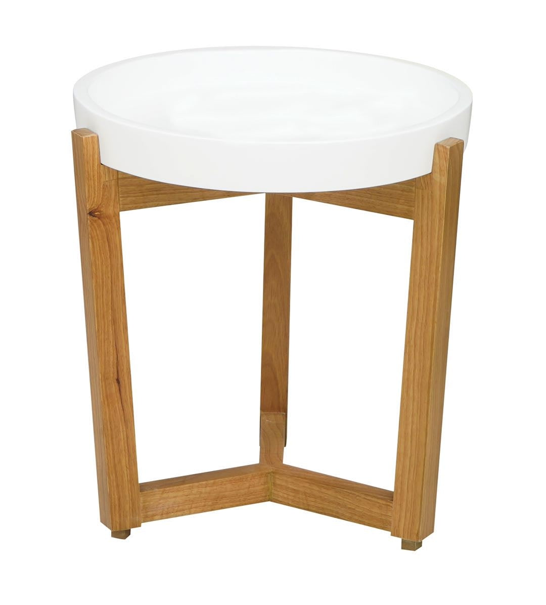 22" X 22" X 16" White MDF  Wood Coffee Table