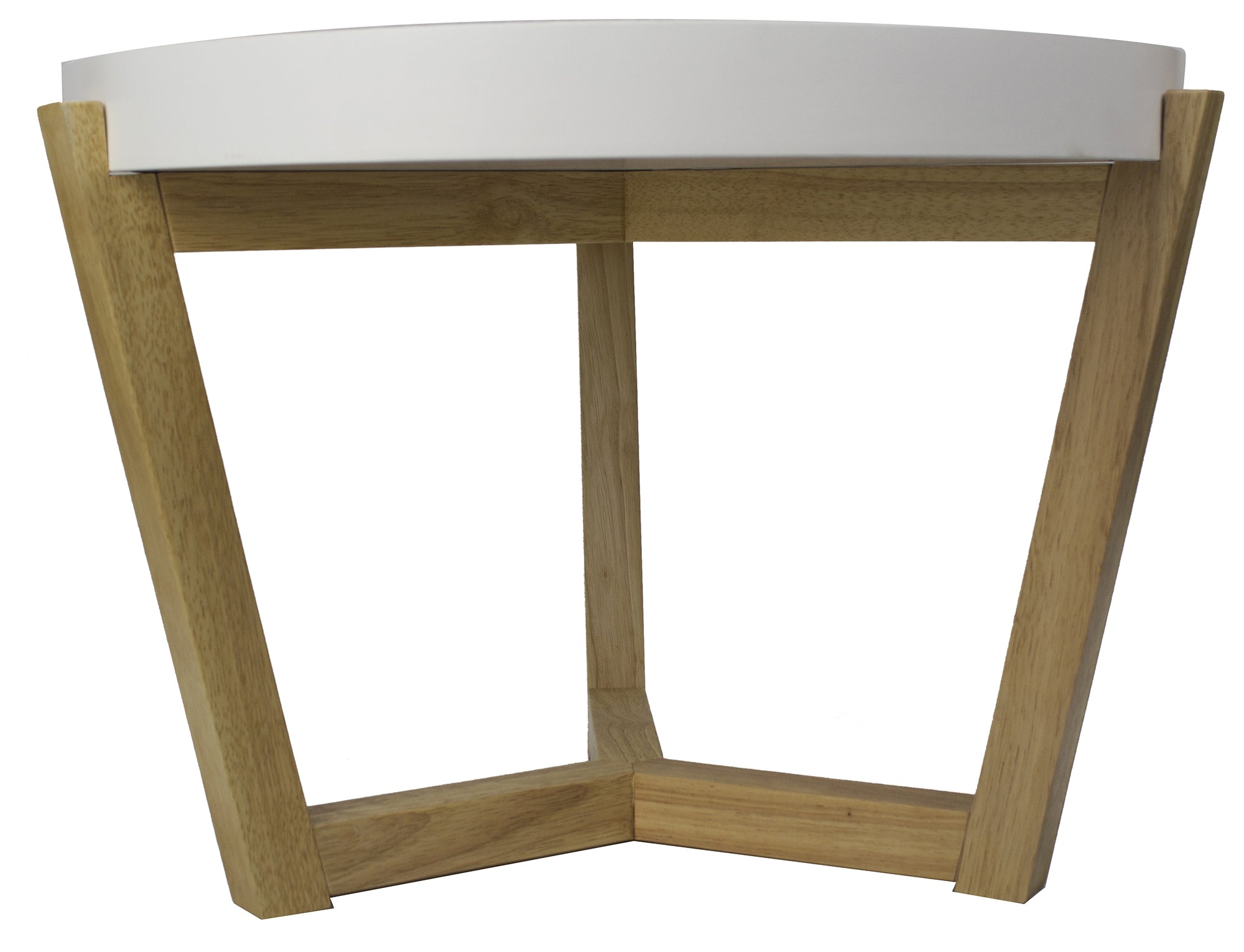 22" X 22" X 16" White MDF  Wood Coffee Table