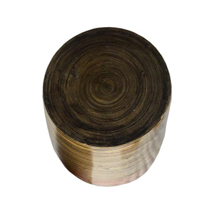29.5" Tall Distressed Gold Spun Bamboo Floor Vase