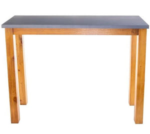 39.5" X 14" X 31.5" Acacia And Cement MDF Wood Acacia Console Table
