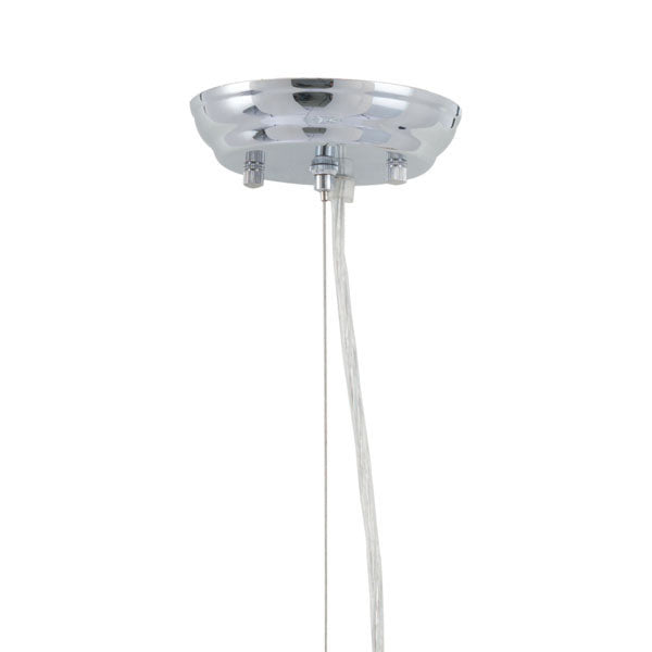 23.2" X 23.2" X 8.9" Chrome Crystal Metal Ceiling Lamp