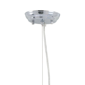 23.2" X 23.2" X 8.9" Chrome Crystal Metal Ceiling Lamp