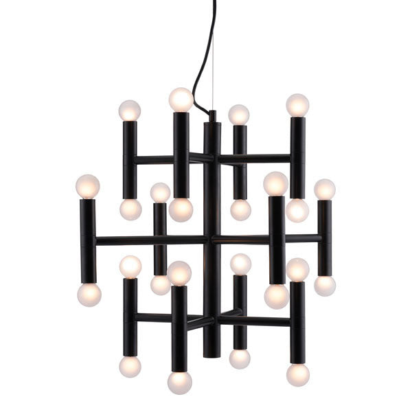 23" X 23.6" X 23.6" Black Ceiling Lamp