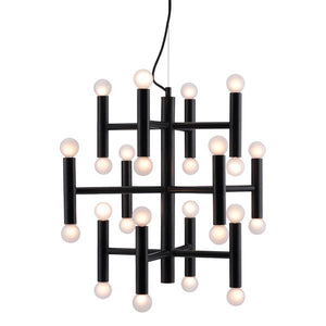 23" X 23.6" X 23.6" Black Ceiling Lamp