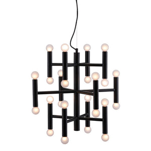 23" X 23.6" X 23.6" Black Ceiling Lamp