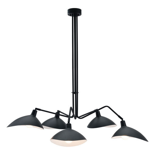 47.2" X 47.2" X 43.3" Black Metal Ceiling Lamp