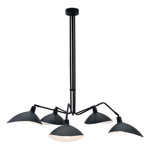 47.2" X 47.2" X 43.3" Black Metal Ceiling Lamp