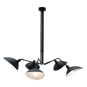 47.2" X 47.2" X 43.3" Black Metal Ceiling Lamp