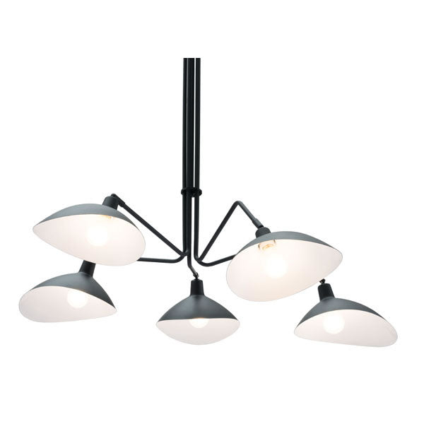47.2" X 47.2" X 43.3" Black Metal Ceiling Lamp
