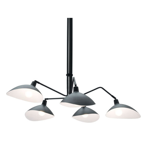 47.2" X 47.2" X 43.3" Black Metal Ceiling Lamp