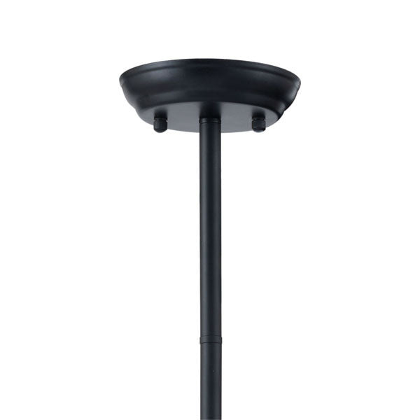 29.9" X 29.9" X 61.8" Black Glass Metal Ceiling Lamp