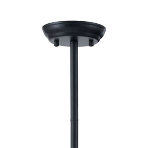 29.9" X 29.9" X 61.8" Black Glass Metal Ceiling Lamp