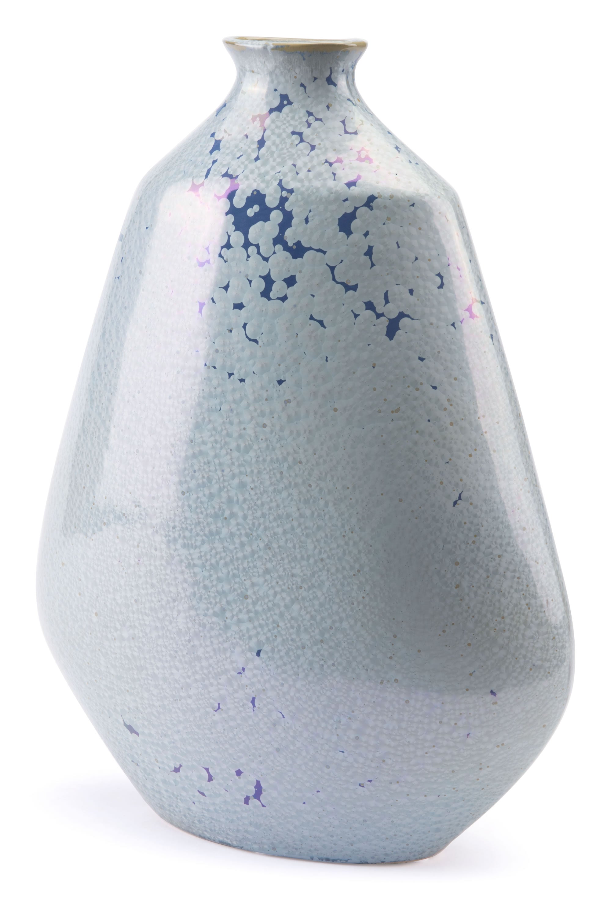 14" x 5.7" x 18.3" Blue, Ceramic, Blue Short